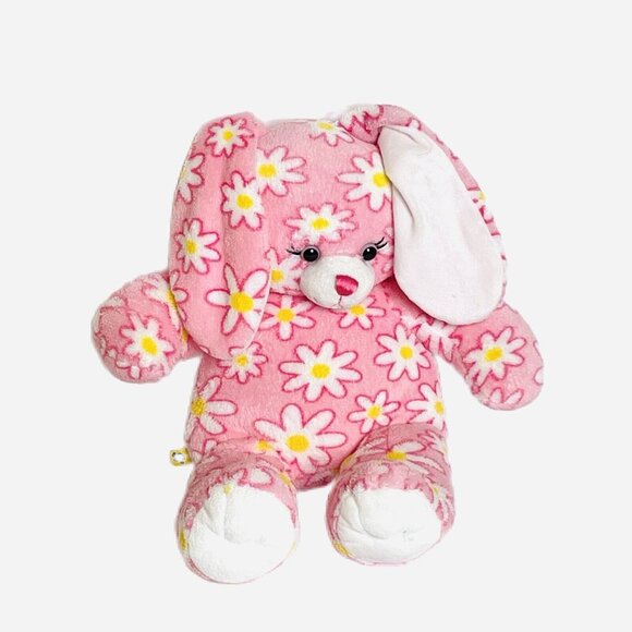 Build A Bear Bunny Rabbit Stuffed In USA With Hugs Pink Daisies Plush Toy 15" - Picture 7 of 12